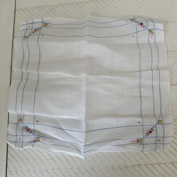 Vintage Hankie Floral Embroidered Lot Of 3 Ladies Handkerchief Victorian Womens - Picture 2 of 13